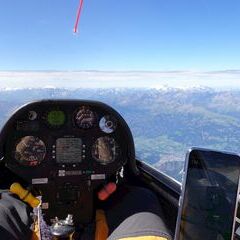 Flugwegposition um 12:48:57: Aufgenommen in der Nähe von Gemeinde St. Stefan im Gailtal, Österreich in 2873 Meter